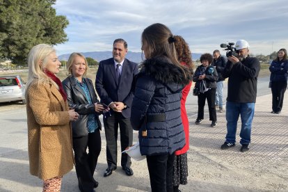 La consejera Patricia del Pozo, a la izquierda de la foto.