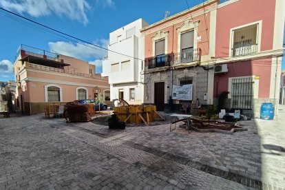 Obras en marcha en la Plaza Cepero