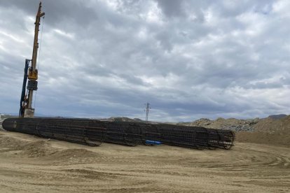 Material preparado para las obras.