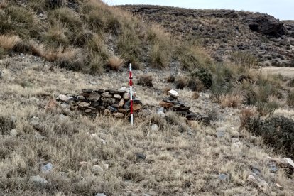 Muro que parece ser de una villa romana