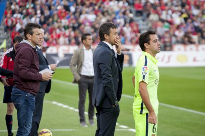 Unzué, Francisco, Luis Enrique y Xavi que ahora es el entrenador del Barça tras dejar el fútbol.