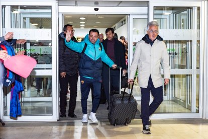 Xavi Hernánez, saludando.