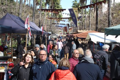 Gran ambiente en la Rambla en la mañana del sábado.