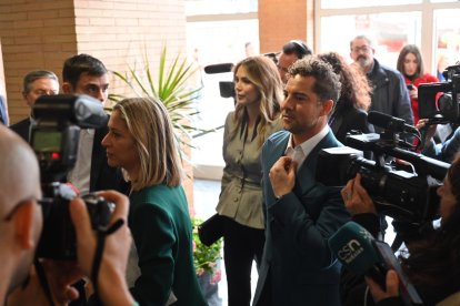 David Bisbal entra con su esposa, Rosanna Zanetti, en el Auditorio.