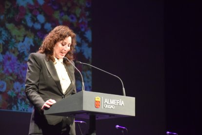 María del Mar Vázquez, alcaldesa de Almería, durante su intervención