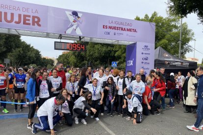 Foto de familia en la línea de salida.