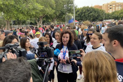 Autoridades, antes de la salida.