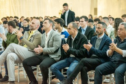 Primera fila de la Gala donde los árbitros fueron los protagonistas. 