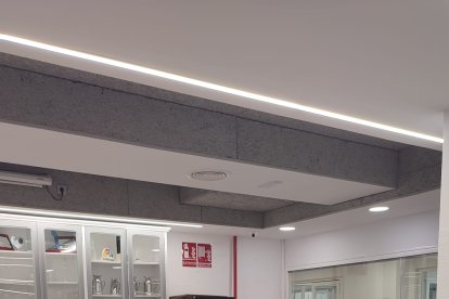 El director del centro, Antonio Miguel Hernández, junto a Carmen Rivas, dirigiendo unas palabras.