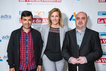 Fran Fernández, Teresa Piqueras y Duarte Rocha, del PSOE de Adra.