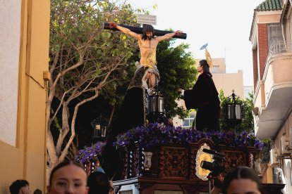 Calvario por las calles de Almería en el Miércoles Santo 2023.