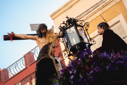 Calvario por las calles de Almería en el Miércoles Santo 2023.