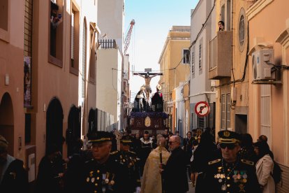 Calvario por las calles de Almería en el Miércoles Santo 2023.
