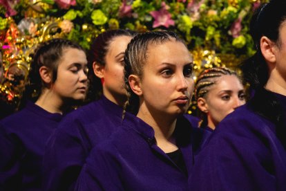 Procesión del Encuentro en el Jueves Santo 2023 de Almería.
