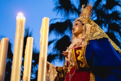 Procesión del Encuentro en el Jueves Santo 2023 de Almería.

