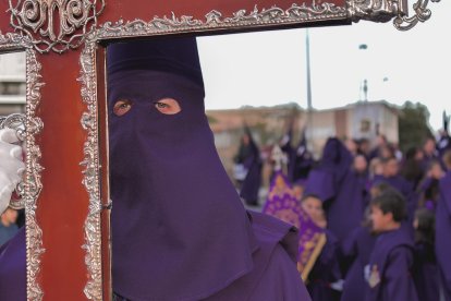 Procesión del Encuentro en el Jueves Santo 2023 de Almería.
