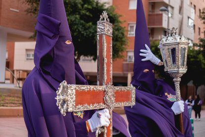 Procesión del Encuentro en el Jueves Santo 2023 de Almería.
