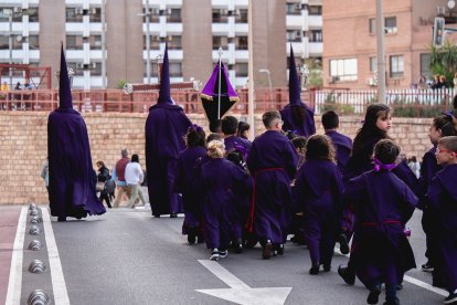 Procesión del Encuentro en el Jueves Santo 2023 de Almería.
