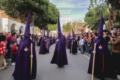 Procesión del Encuentro en el Jueves Santo 2023 de Almería.
