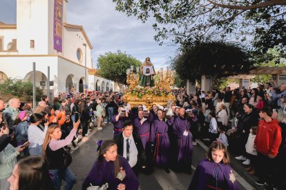 Procesión del Encuentro en el Jueves Santo 2023 de Almería.
