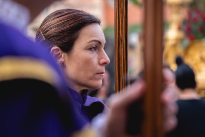 Procesión del Encuentro en el Jueves Santo 2023 de Almería.

