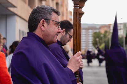 Procesión del Encuentro en el Jueves Santo 2023 de Almería.
