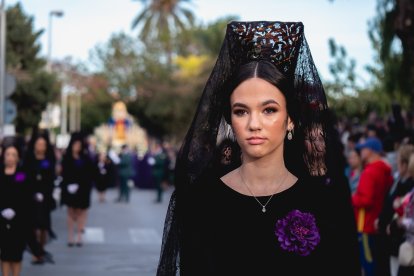 Procesión del Encuentro en el Jueves Santo 2023 de Almería.
