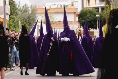 Procesión del Encuentro en el Jueves Santo 2023 de Almería.
