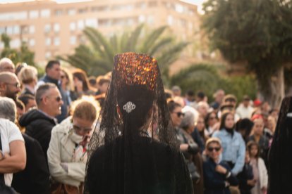 Procesión del Encuentro en el Jueves Santo 2023 de Almería.
