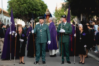 Procesión del Encuentro en el Jueves Santo 2023 de Almería.
