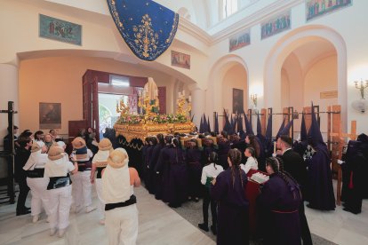 Procesión del Encuentro en el Jueves Santo 2023 de Almería.

