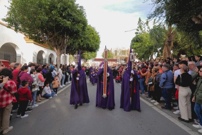 Procesión del Encuentro en el Jueves Santo 2023 de Almería.
