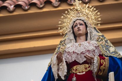 Procesión del Encuentro en el Jueves Santo 2023 de Almería.
