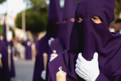 Procesión del Encuentro en el Jueves Santo 2023 de Almería.
