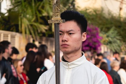 Procesión del Encuentro en el Jueves Santo 2023 de Almería.
