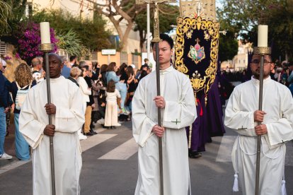 Procesión del Encuentro en el Jueves Santo 2023 de Almería.
