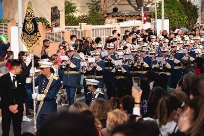 Procesión del Encuentro en el Jueves Santo 2023 de Almería.

