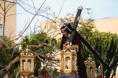Procesión del Encuentro en el Jueves Santo 2023 de Almería.
