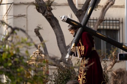 Procesión del Encuentro en el Jueves Santo 2023 de Almería.
