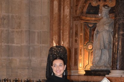 Raquel Salamanca, en el trascoro de la Catedral.