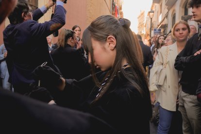 Procesión del Entierro por las calles de Almería.
