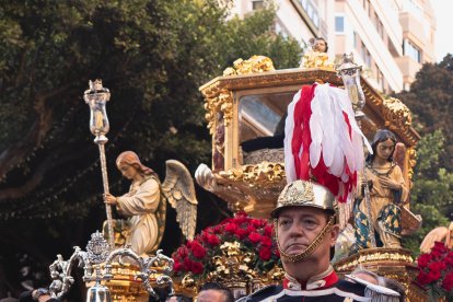 Procesión del Entierro por las calles de Almería.