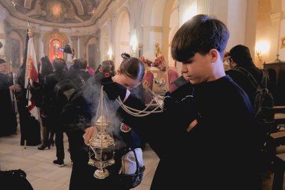 Procesión del Entierro por las calles de Almería.