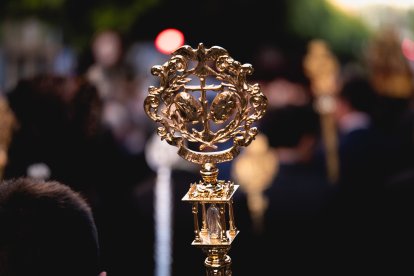 Procesión del Entierro por las calles de Almería.