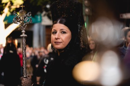 Procesión del Entierro por las calles de Almería.