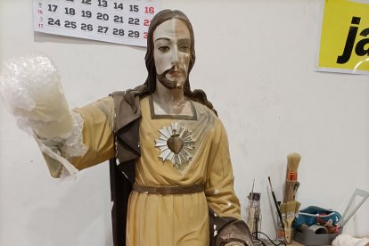 Situación actual del Sagrado Corazón que en 1941 realizara Nicolás Prados López