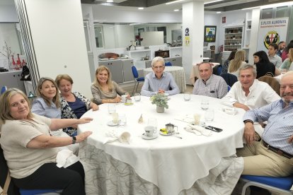 Inspectores, en activo y jubilados de la delegación de Educación.