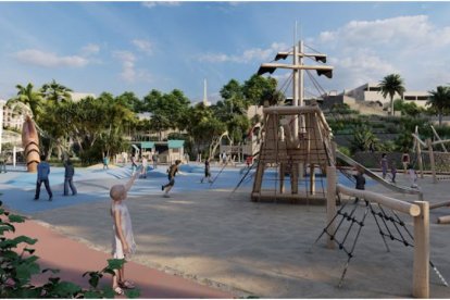 Maqueta del Parque de el Tesoro, de Garrucha.