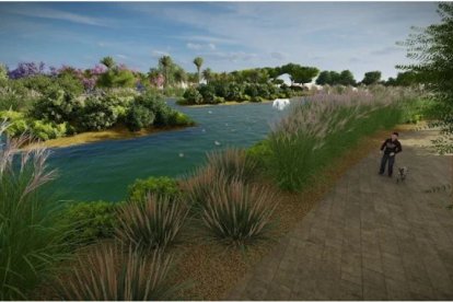 Así quedará el estanque del Parque de El Boticario.