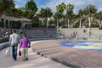 Maqueta del Parque de La Isla del Tesoro, de Garrucha.